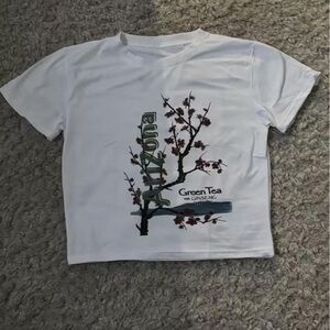 Arizona Jean Company Kids White Tee with Cherry Blossom Design